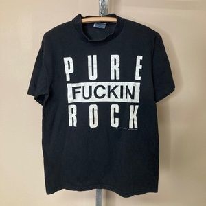 David Lee Roth Little Ain't Enough Tour Tee Pure F*%ckin Rock L Single Stitch
